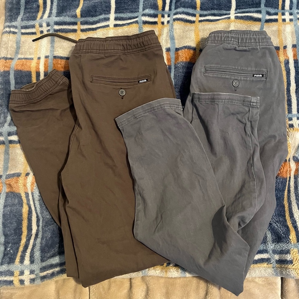 RSQ Men's Sweatpants - Brown and Gray